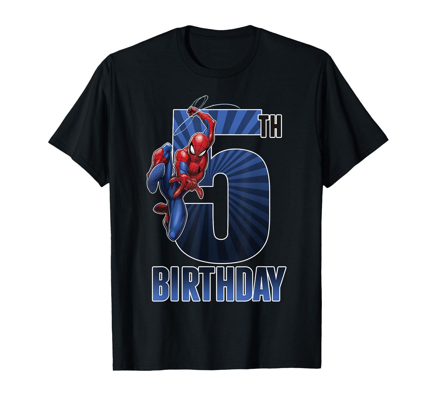 5th Birthday Boy Shirt  Swinging Web Hero Graphic Tee - T-Shirt, Sweatshirt, Hoodie