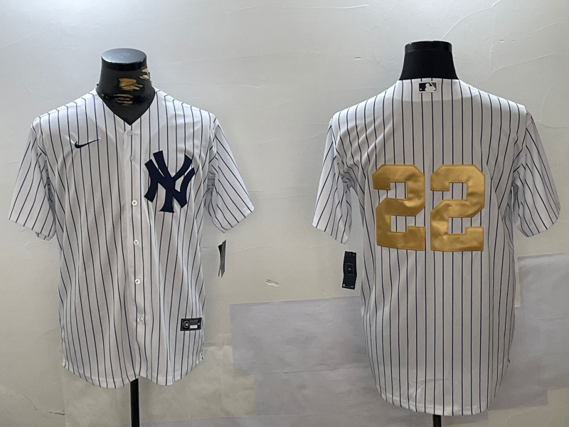 Men's New York Yankees Juan Soto #22 White Player Jersey1 baseball jersey product view 1