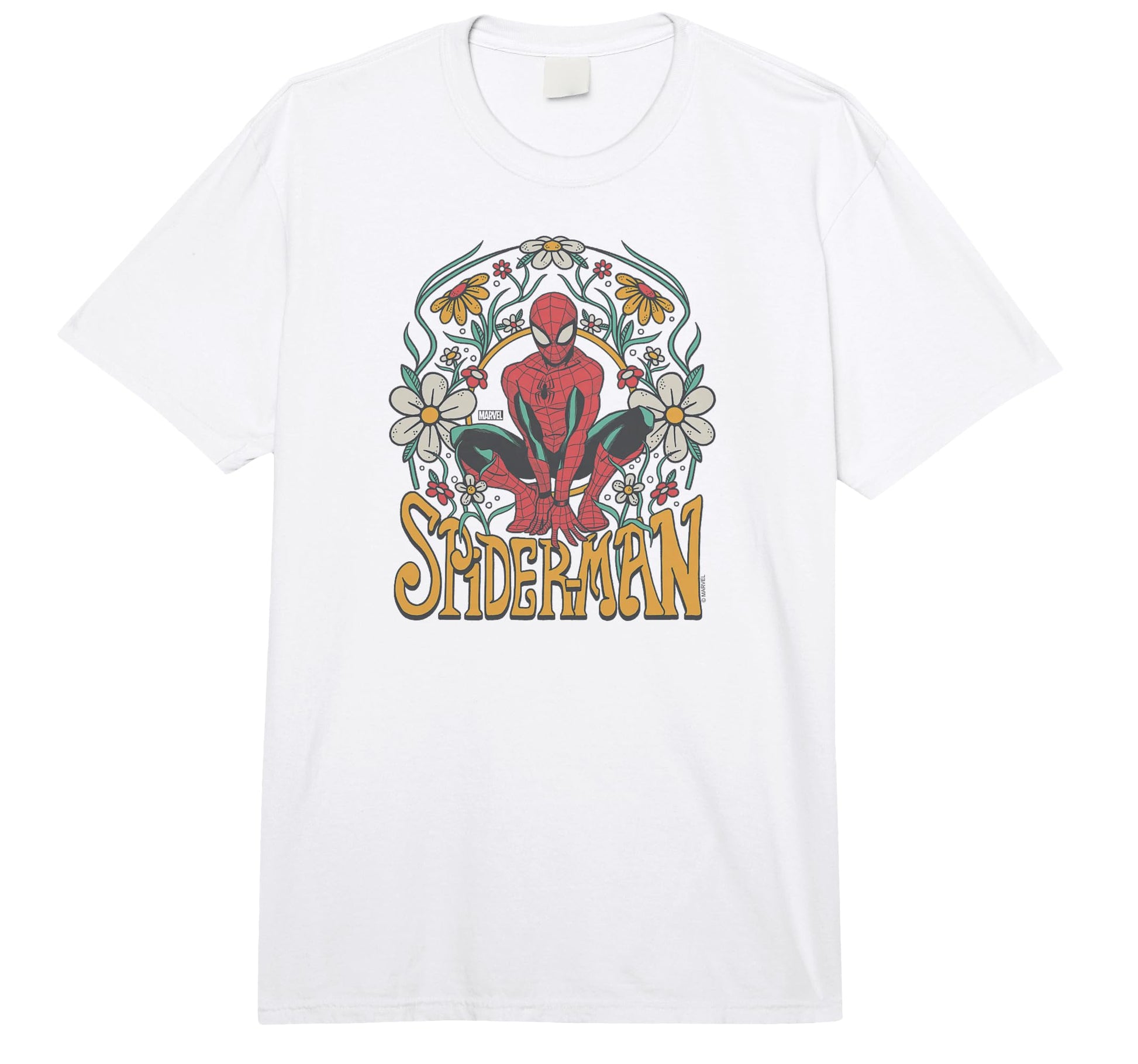 Heavyweight Comfort Tee  Floral Web Slinger Graphic - T-Shirt, Sweatshirt, Hoodie