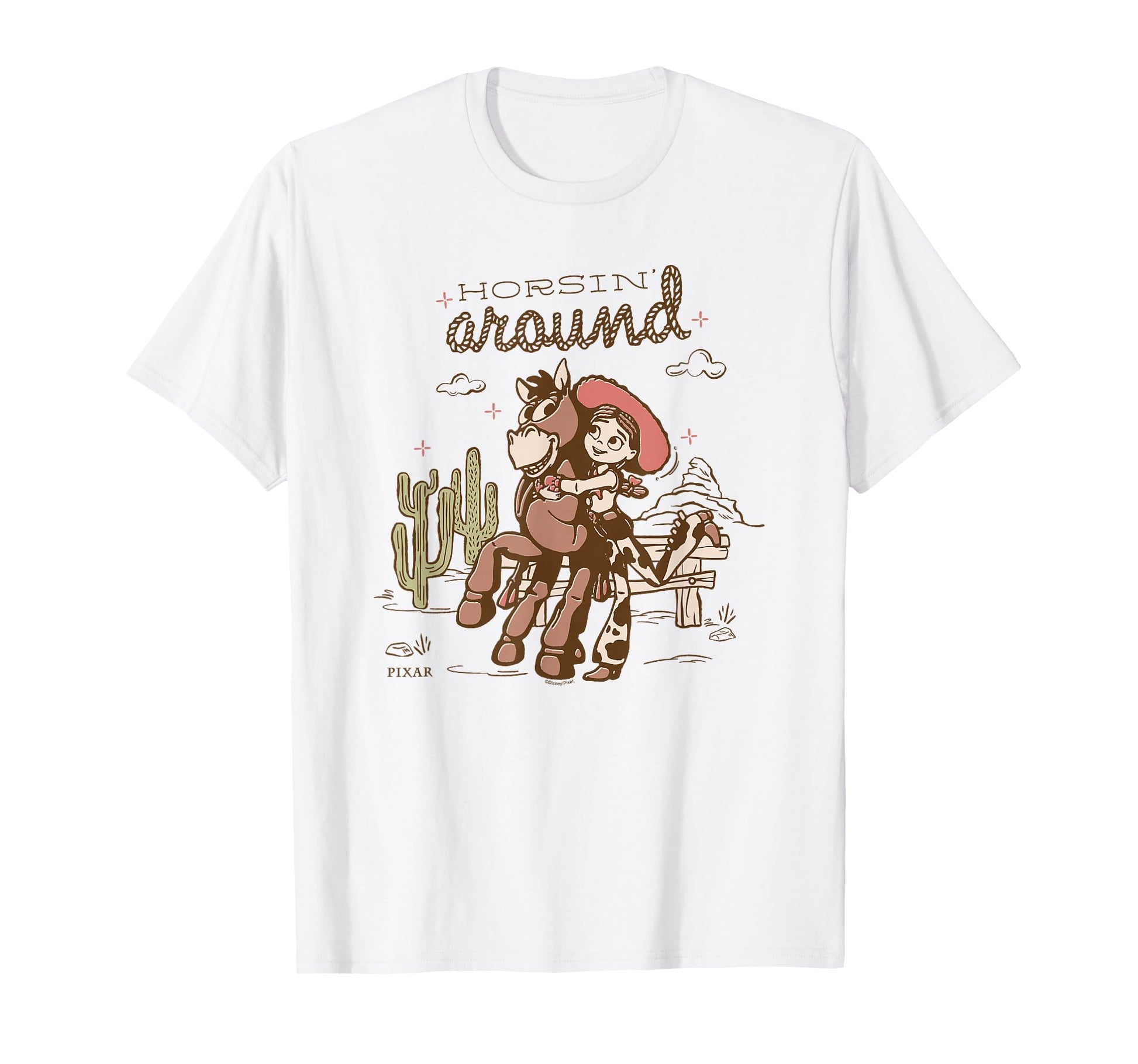 Toy Adventure Fan Shirt  Cowgirl & Horse Horsin' Around Tee - T-Shirt, Sweatshirt, Hoodie