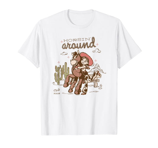 Toy Adventure Fan Shirt  Cowgirl & Horse Horsin' Around Tee - T-Shirt, Sweatshirt, Hoodie