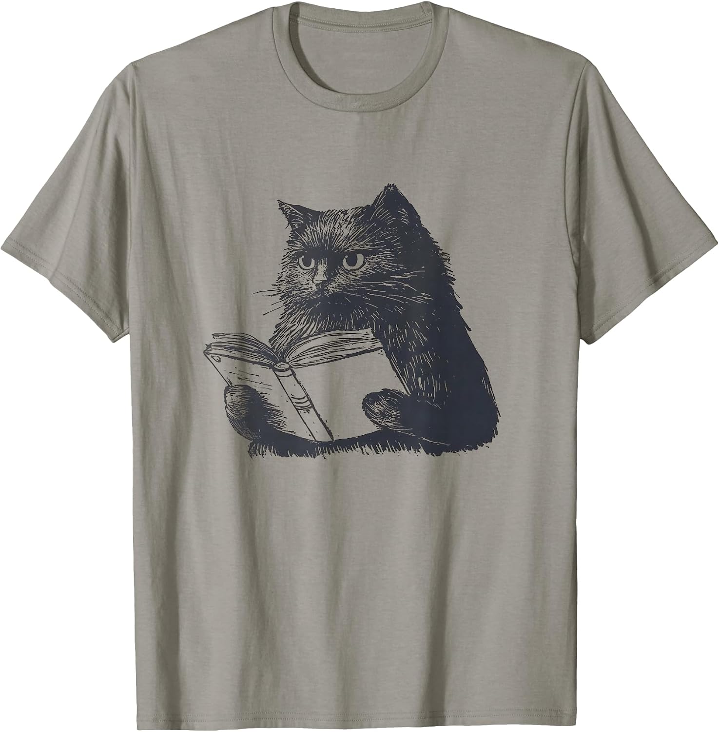 Reading Cat Funny Book Lover - Adult & Kids T-Shirts, Sweatshirts & Hoodies apparel design preview 1