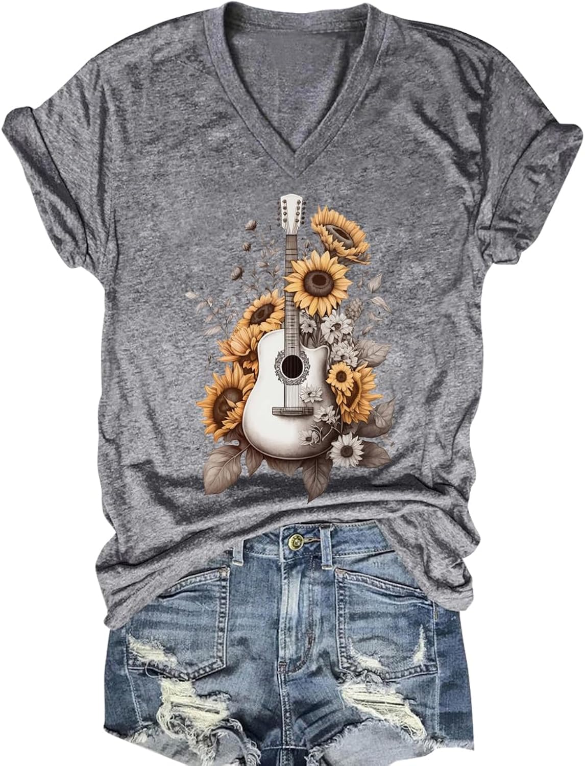 Women Summer Beach Tops Trees Print V Neck Short - Adult & Kids T-Shirts, Sweatshirts & Hoodies apparel design preview 1