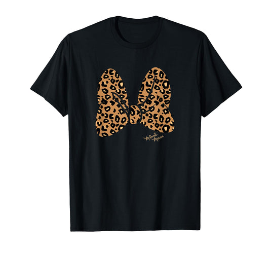 Classic Cartoon Fan Shirt  Leopard Print Bow Graphic Tee - T-Shirt, Sweatshirt, Hoodie