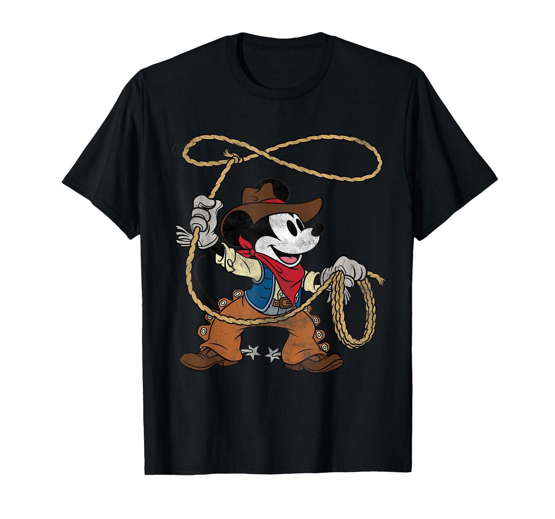 Western Costume Shirt  Cowboy Mouse Vintage Look Tee - T-Shirt, Sweatshirt, Hoodie