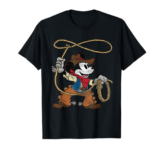 Western Costume Shirt  Cowboy Mouse Vintage Look Tee - T-Shirt, Sweatshirt, Hoodie