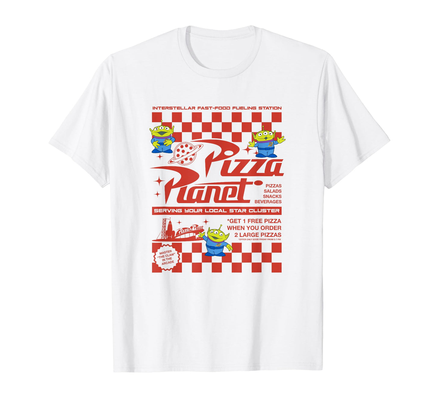 Space Pizza Arcade Shirt  Iconic Retro Flyer Logo Tee - T-Shirt, Sweatshirt, Hoodie