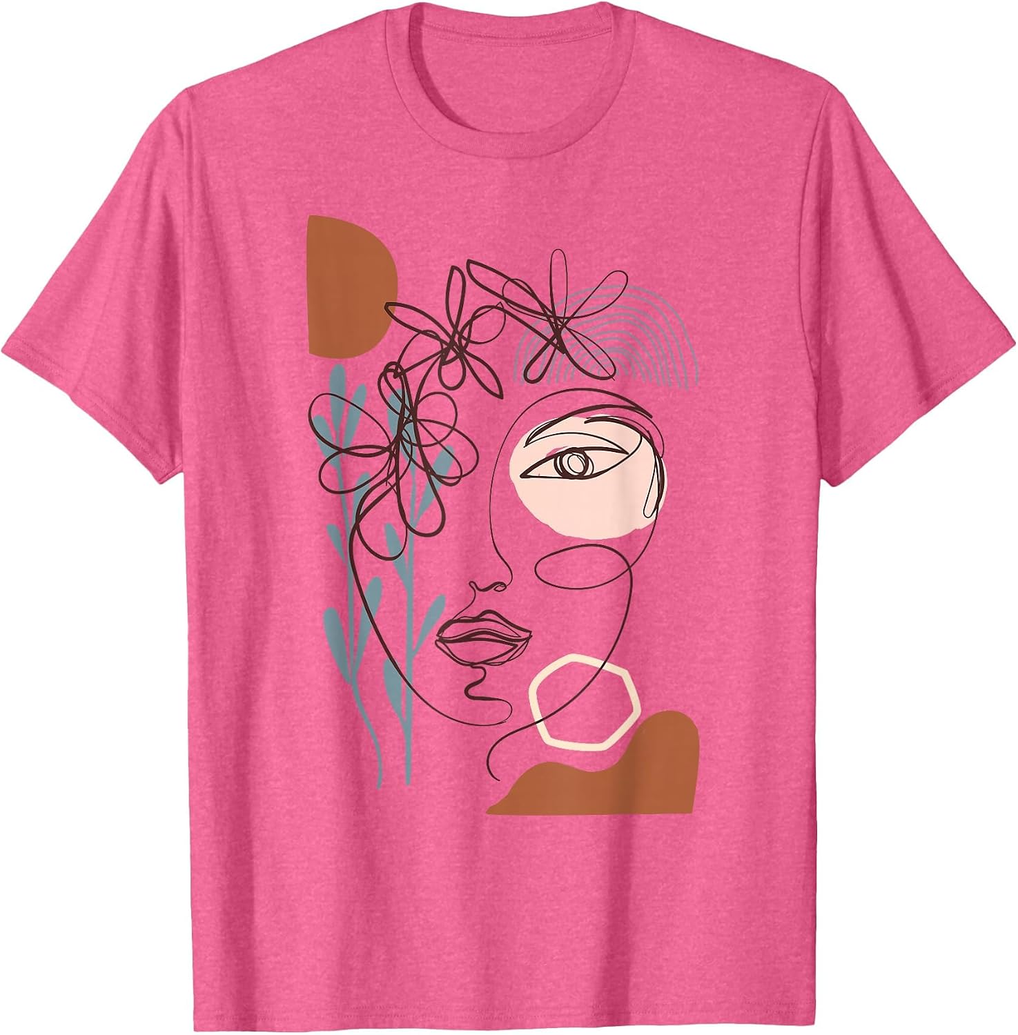 One Line Art Woman Face Minimalist Artist - Adult & Kids T-Shirts, Sweatshirts & Hoodies apparel design preview 1