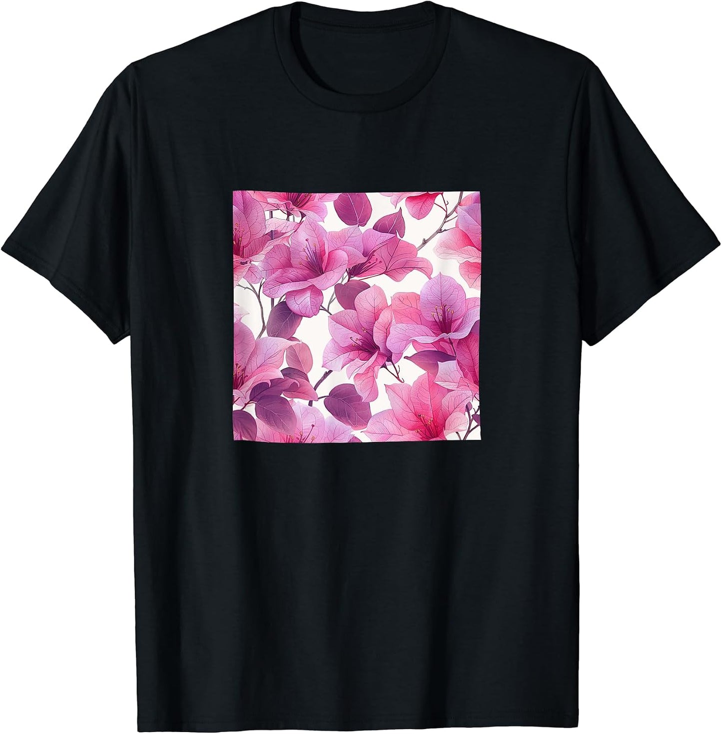 Bougainvillea Flower Watercolor Pattern Merch - Adult & Kids T-Shirts, Sweatshirts & Hoodies apparel design preview 1