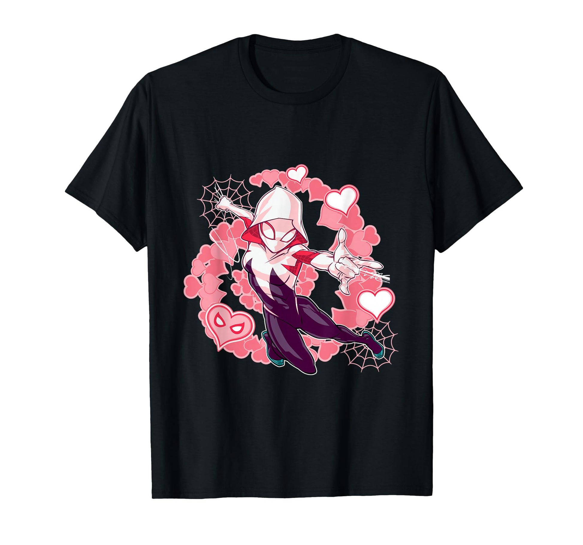 Multiverse Hero Apparel  Web Heroine Stacy Hearts Tee - T-Shirt, Sweatshirt, Hoodie