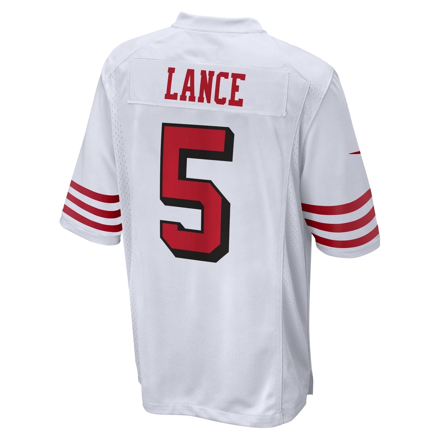 Trey Lance San Francisco 49ers Nike Alternate Game Jersey - White football jersey product view 3