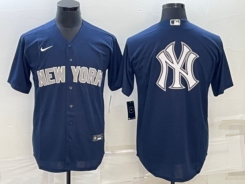 Men's New York Yankees Navy Replica Player Jersey1 baseball jersey product view 1