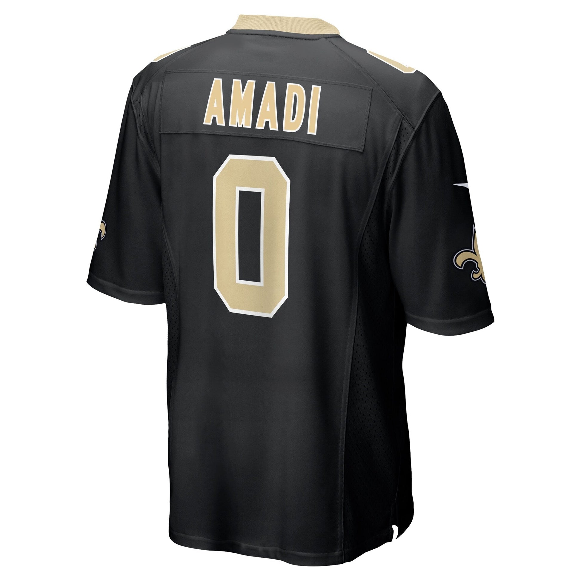 Ugo Amadi New Orleans Saints Nike Team Game Jersey - Black football jersey product view 3