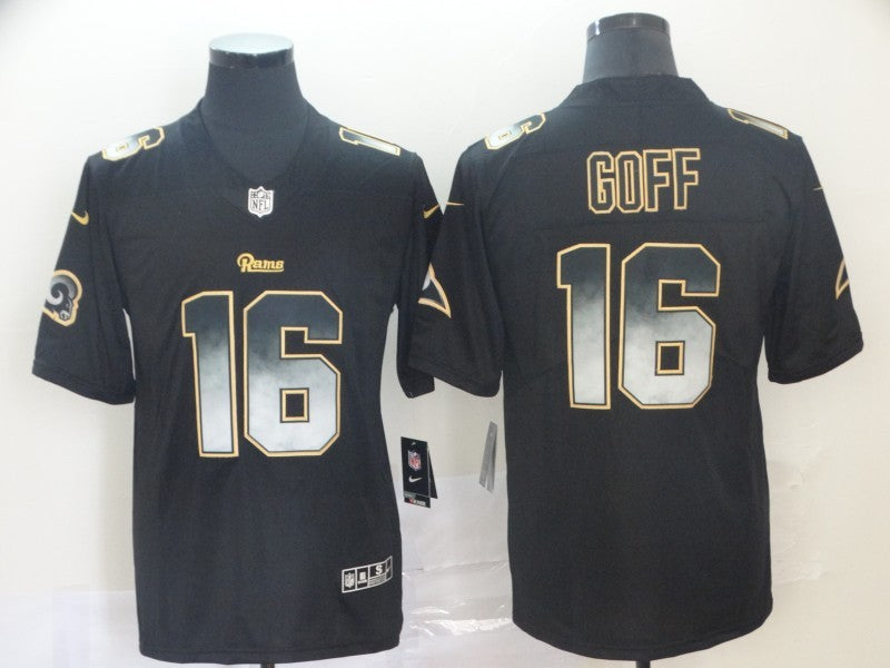 Men's Los Angeles Rams Jared Goff #16 Black Alternate Game Jersey1 football jersey product view 1