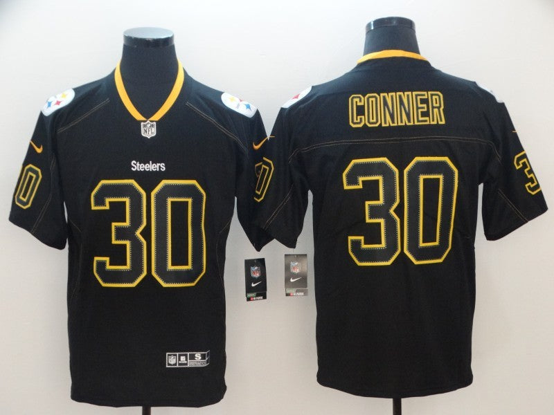Men's Pittsburgh Steelers James Conner #30 Black Game Jersey1 football jersey product view 1