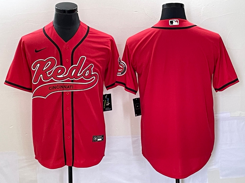 Men's Cincinnati Reds Red Replica Blank Jersey1 Joint Edition baseball jersey product view 1