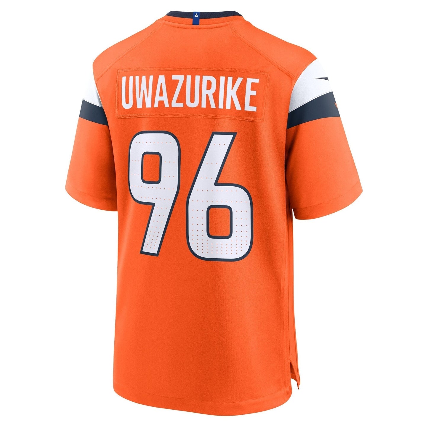 Eyioma Uwazurike Denver Broncos Nike Team Game Jersey - Orange football jersey product view 3