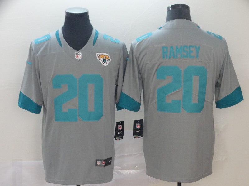 Men's Jacksonville Jaguars Jalen Ramsey #20 Gray Inverted Legend Jersey1 football jersey product view 1
