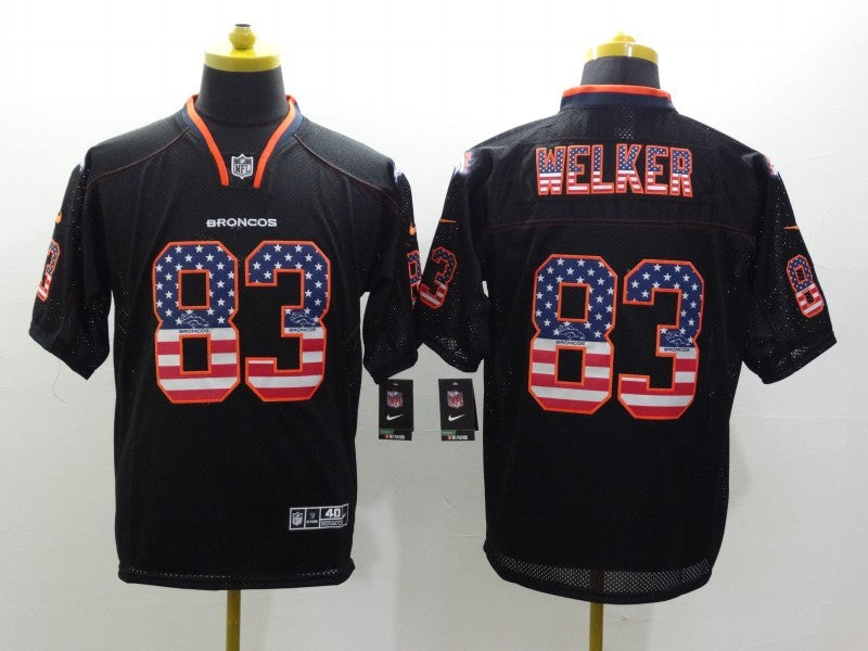 Men's Denver Broncos Wes Welker #83 Black Game Jersey1 football jersey product view 1