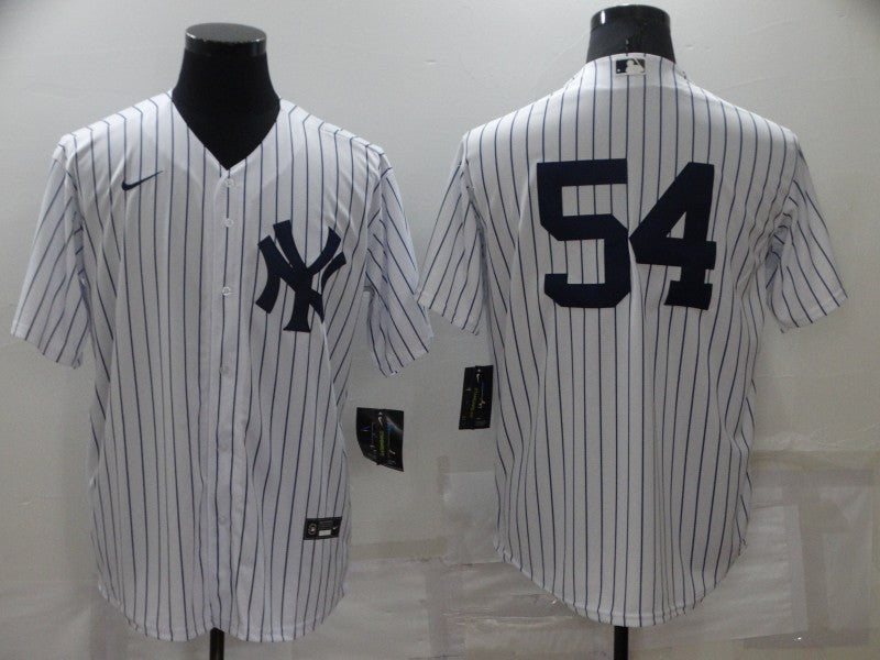 Men's New York Yankees Aroldis Chapman #54 White Replica Player Name Jersey1 baseball jersey product view 1