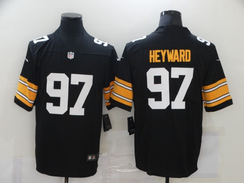 Men's Pittsburgh Steelers Cameron Heyward #97 Black Player Game Jersey1 football jersey product view 1