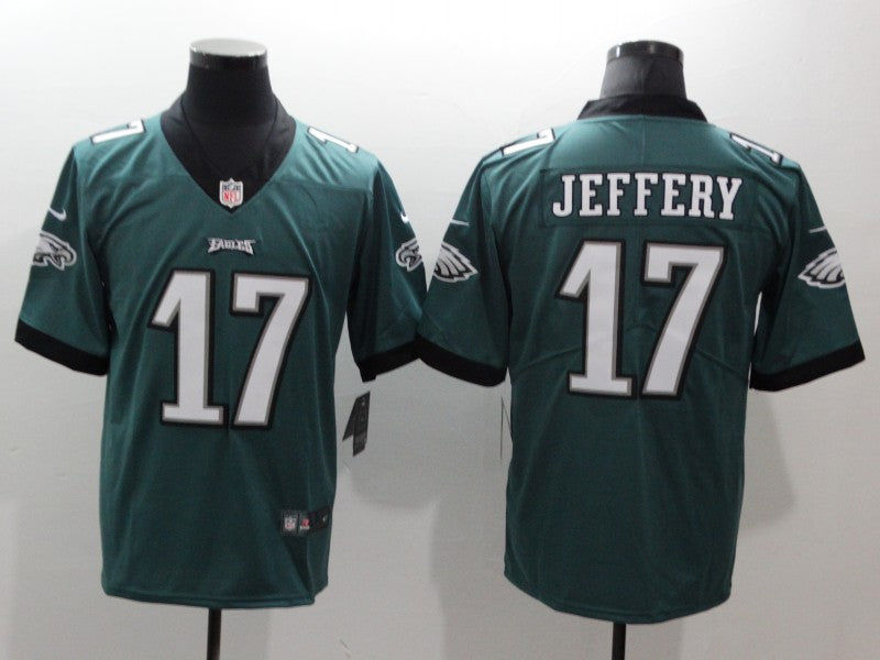 Men's Philadelphia Eagles Alshon Jeffery #17 Midnight Green Game Jersey1 football jersey product view 1