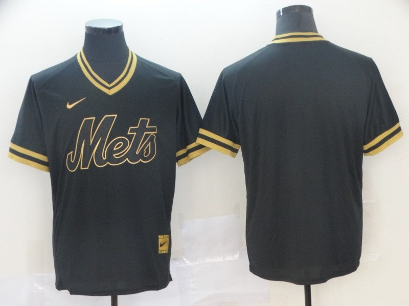 Men's New York Mets Black Replica Blank Jersey1 baseball jersey product view 1