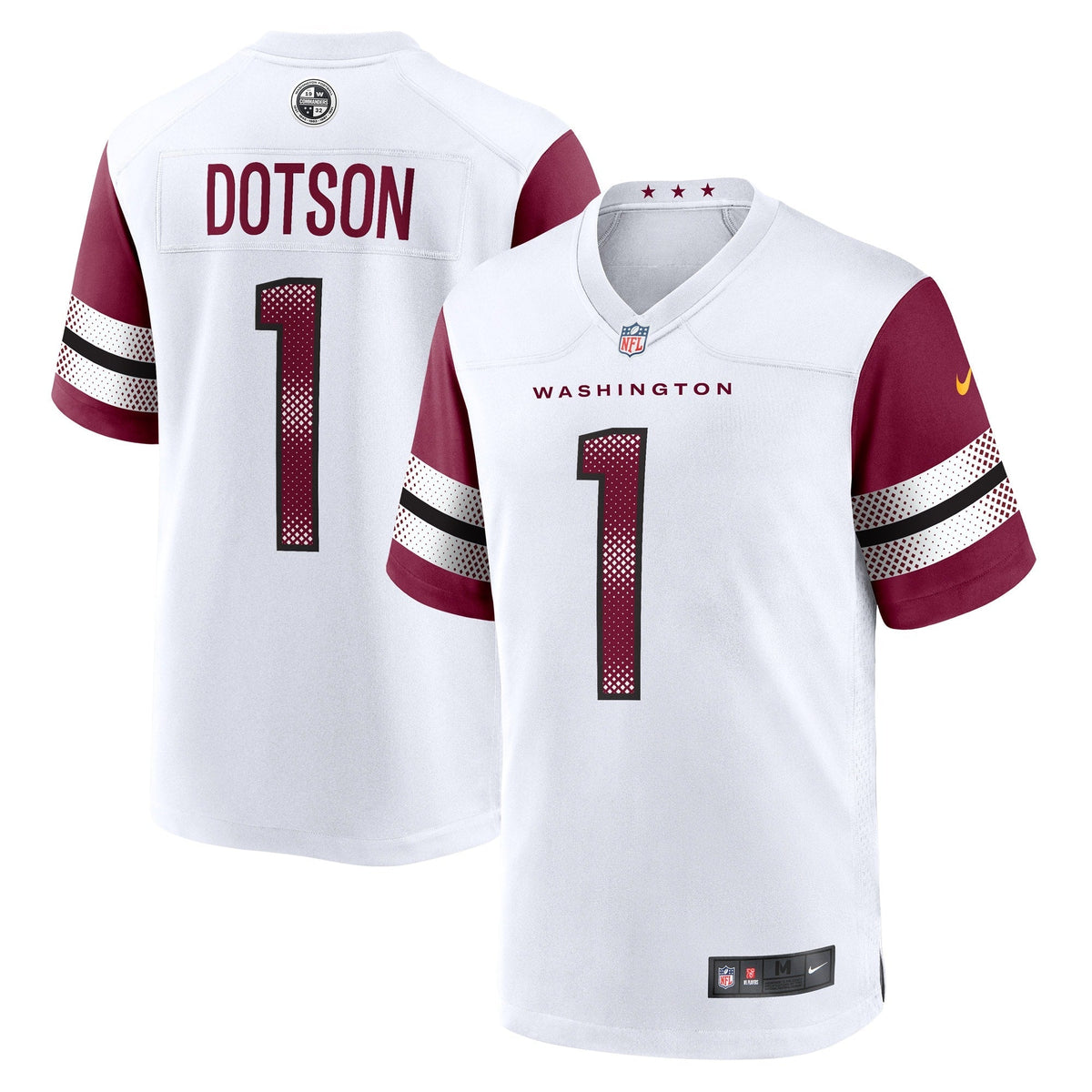 Jahan Dotson Washington Commanders Nike Game Jersey - White football jersey product view 1