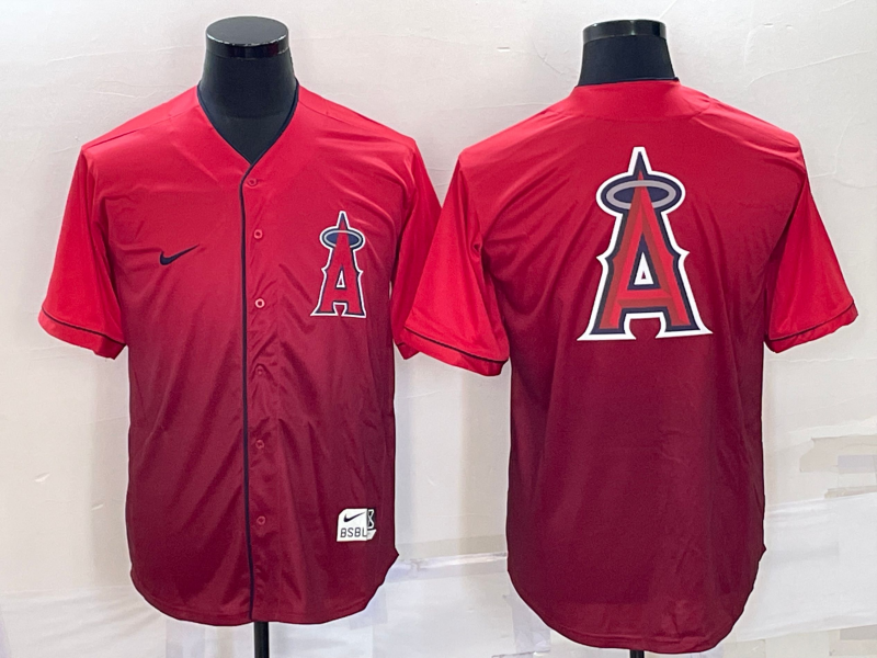 Men's Los Angeles Angels Red Replica Game Jersey baseball jersey product view 1