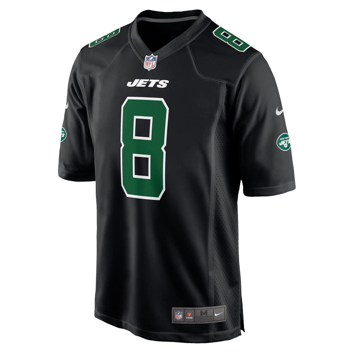 Aaron Rodgers New York Jets Nike Fashion Game Jersey - Black football jersey product view 2
