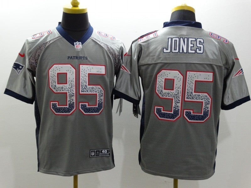 Men's New England Patriots Chandler Jones #95 Gray Game Jersey1 football jersey product view 1