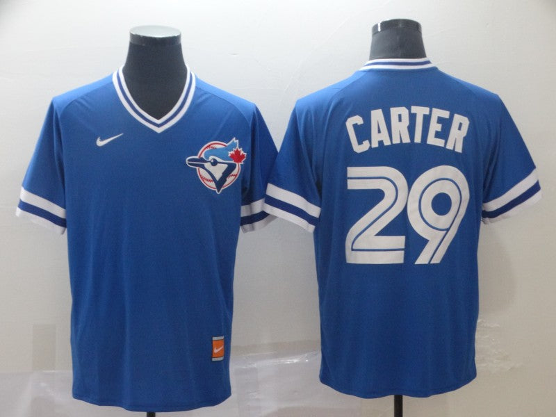 Men's Toronto Blue Jays Joe Carter #29 Blue Replica Player Jersey1 baseball jersey product view 1