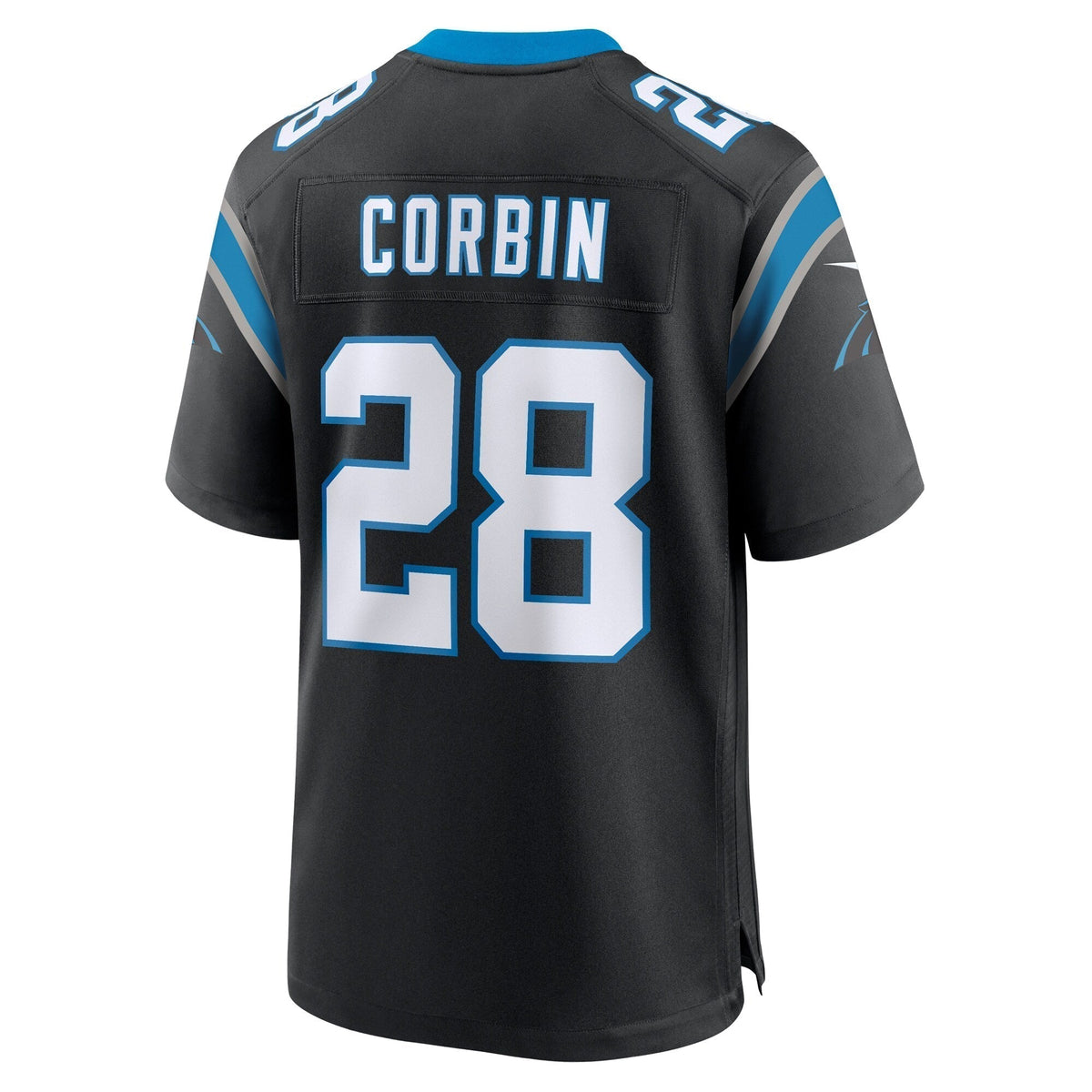 Jashaun Corbin Carolina Panthers Nike Team Game Jersey - Black football jersey product view 3