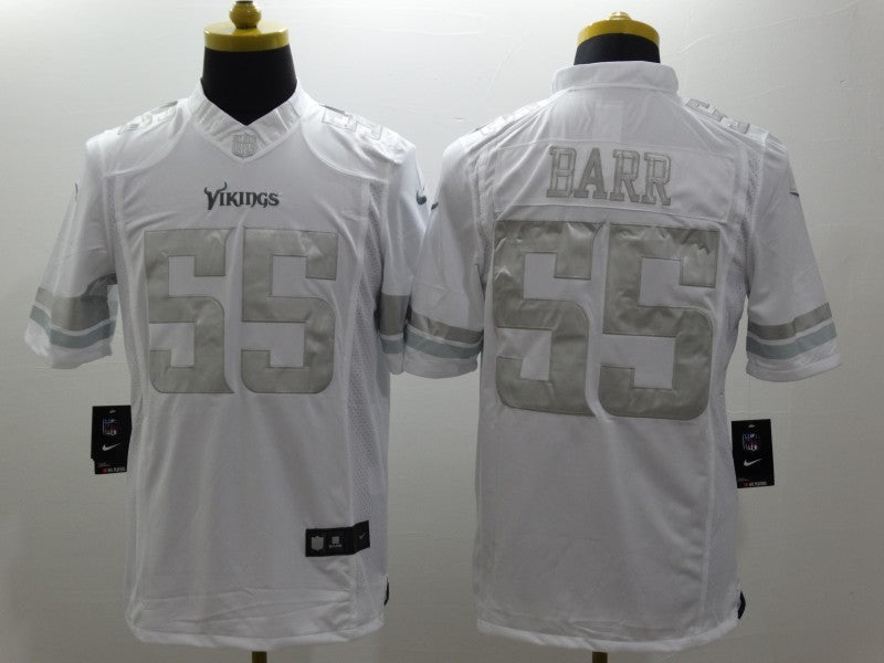 Men's Minnesota Vikings Anthony Barr #55 White Game Player Jersey1 football jersey product view 1