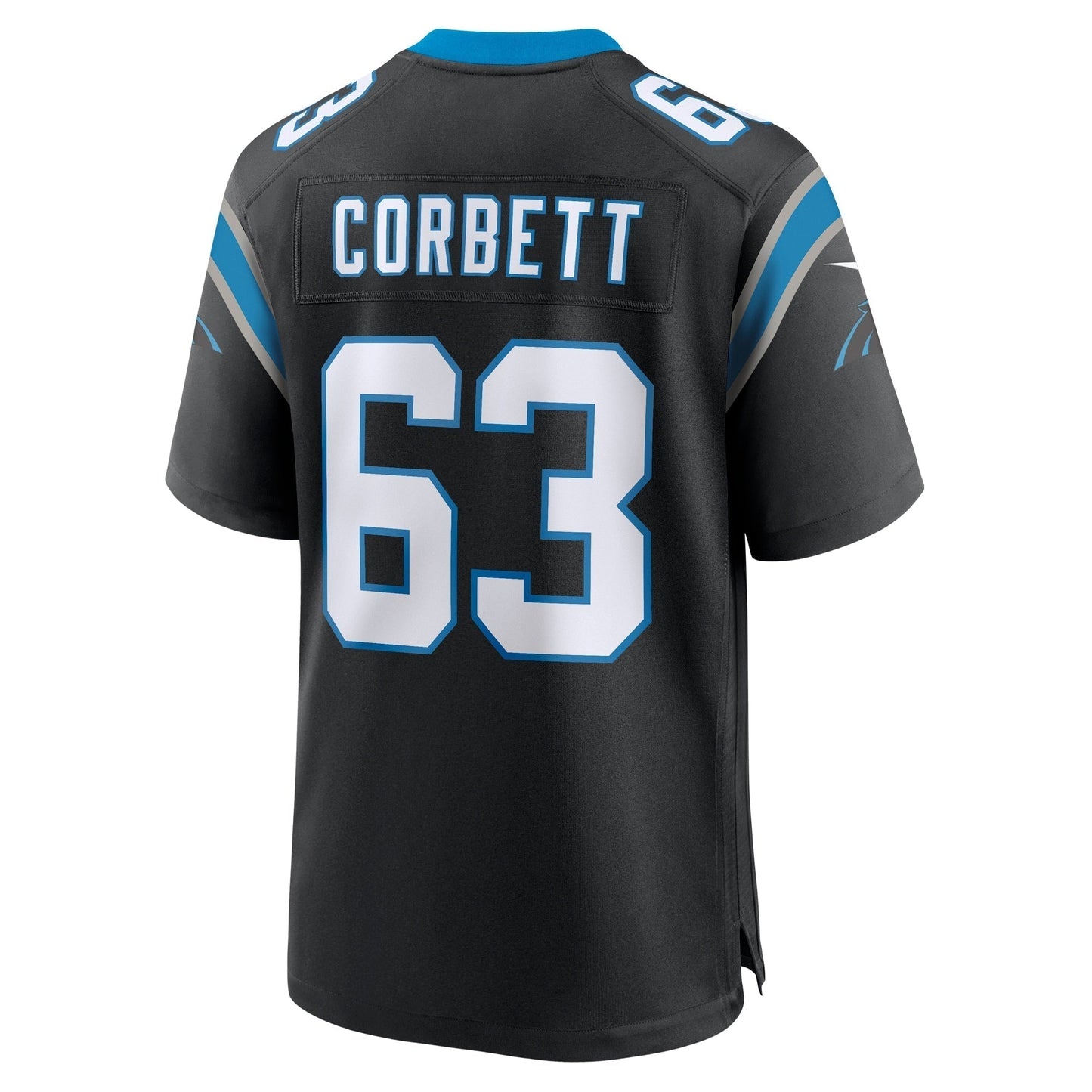 Austin Corbett Carolina Panthers Nike Team Game Jersey - Black football jersey product view 3