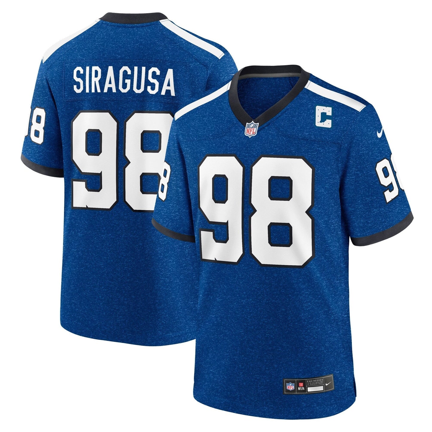 Tony Siragusa Indianapolis Colts Nike Indiana Nights Alternate Game Jersey - Royal football jersey product view 1