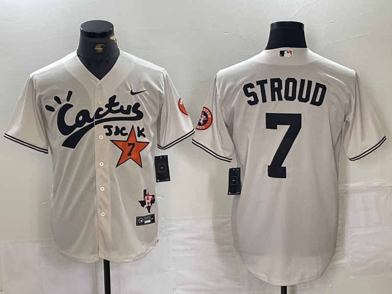 Men's Houston Astros C.J. Stroud #7 White Limited Player Jersey1 baseball jersey product view 1