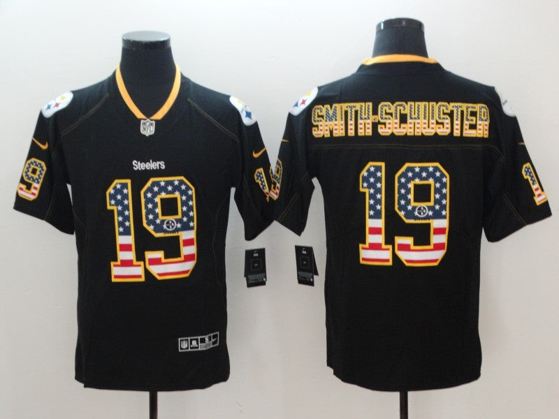 Men's Pittsburgh Steelers #19 JuJu Smith-Schuster Black Alternate Player Jersey1 football jersey product view 1
