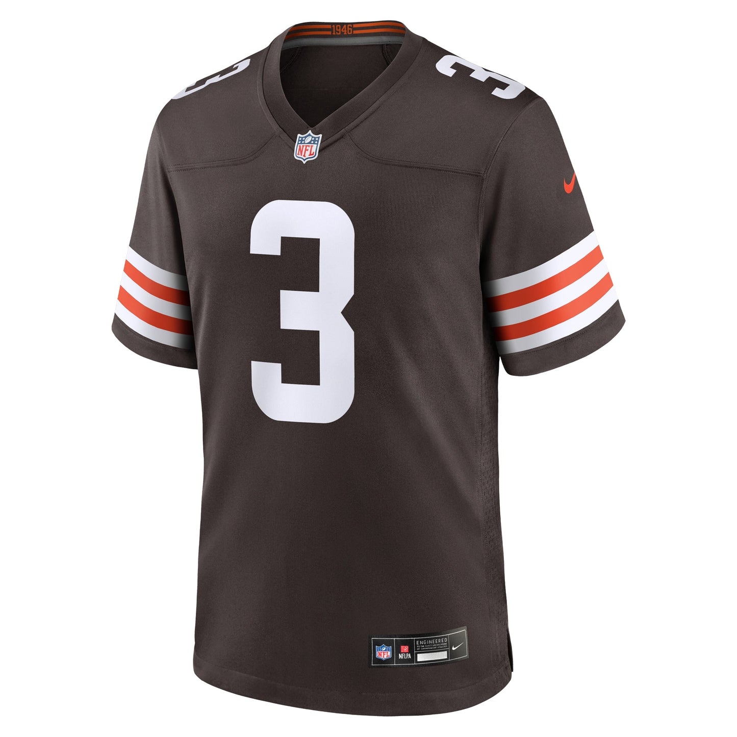 Jerry Jeudy Cleveland Browns Nike Game Jersey - Brown football jersey product view 2
