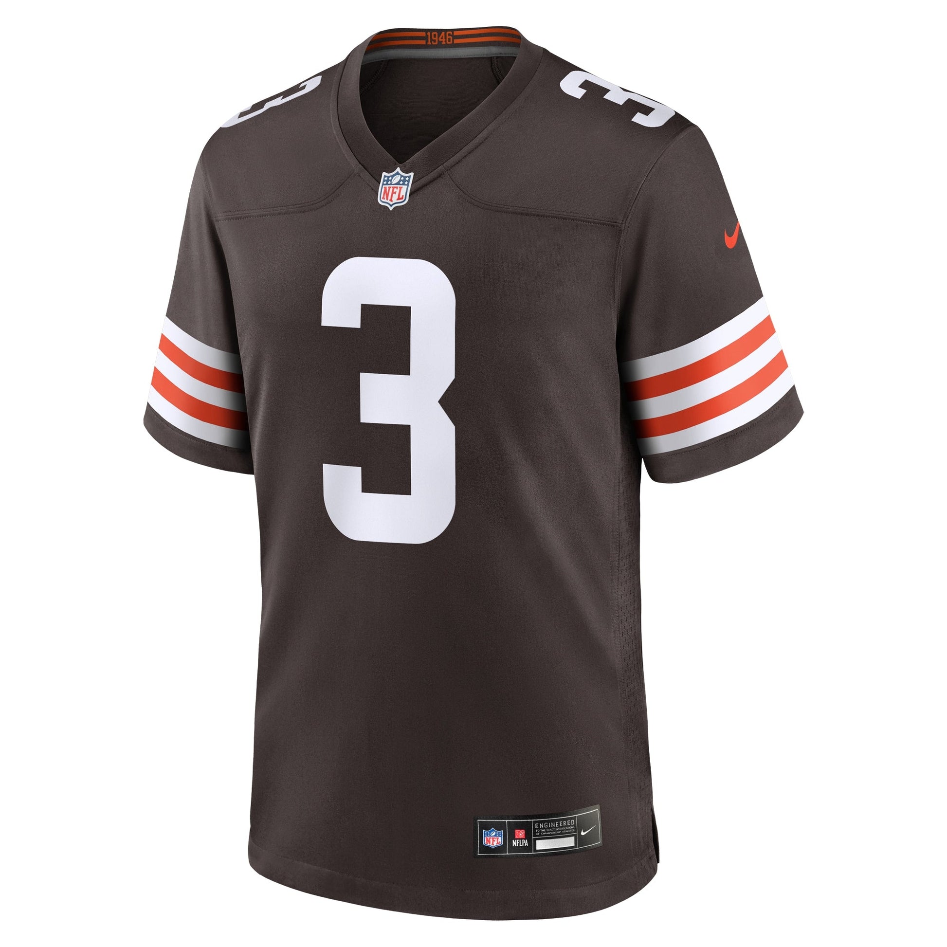 Jerry Jeudy Cleveland Browns Nike Game Jersey - Brown football jersey product view 2