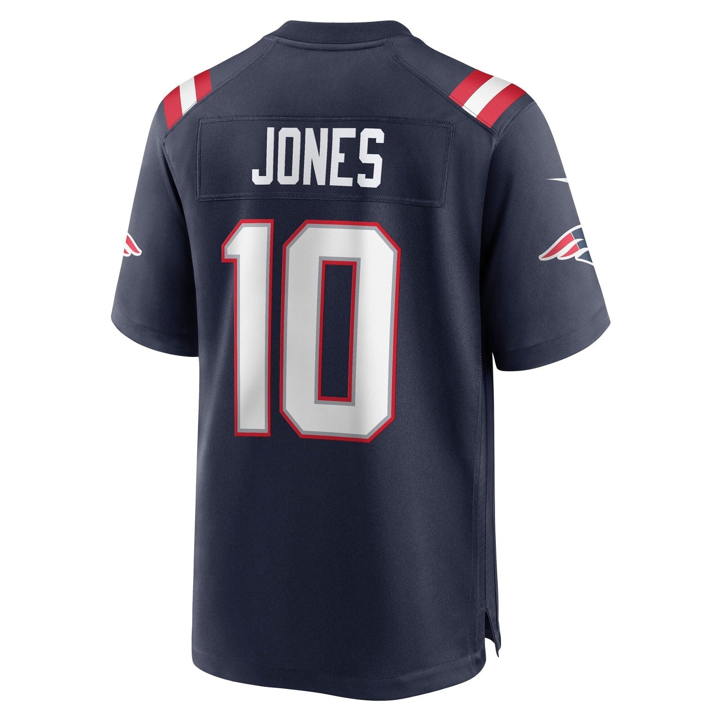 Mac Jones New England Patriots Nike Game Jersey - Navy football jersey product view 3