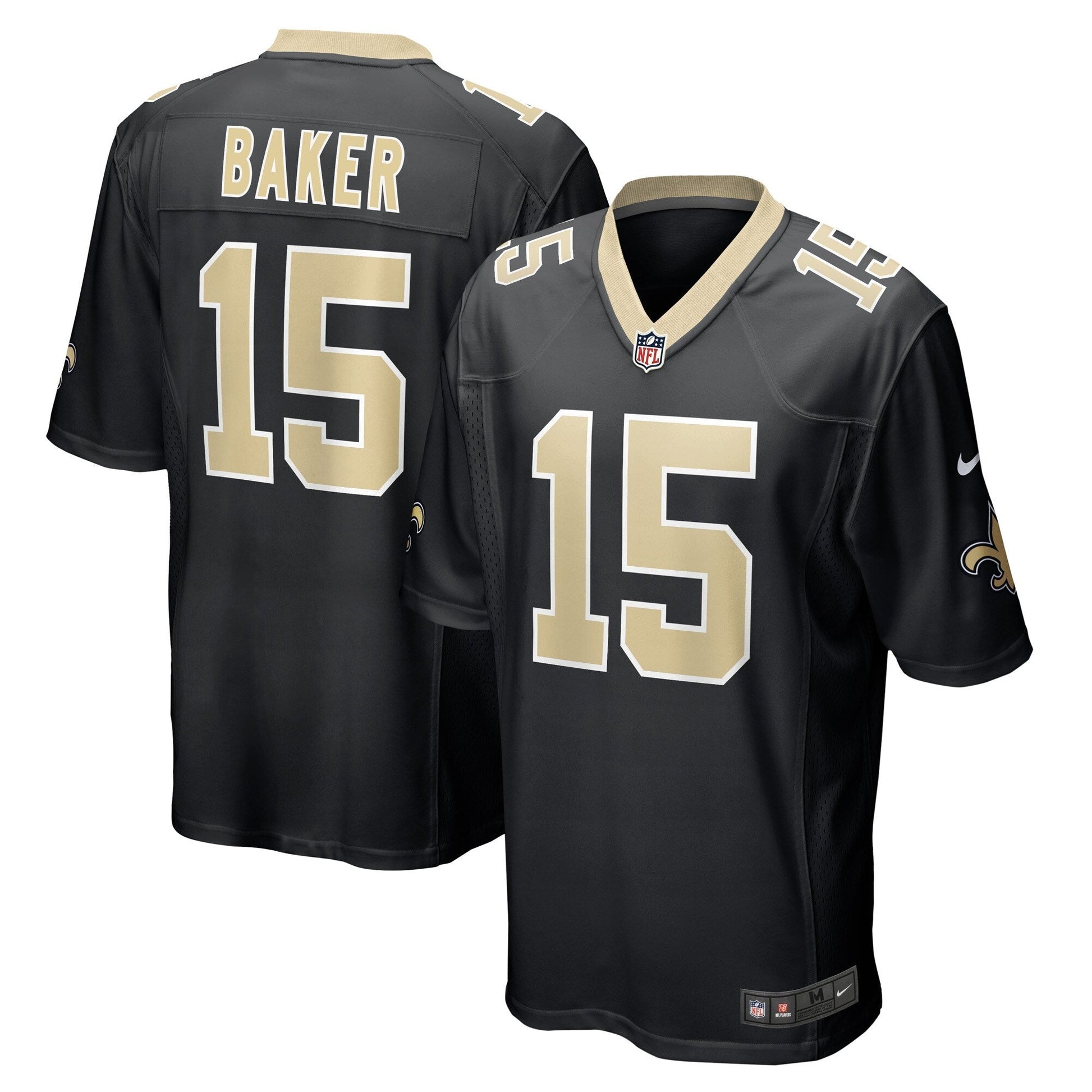 Kawaan Baker New Orleans Saints Nike Game Jersey - Black football jersey product view 1