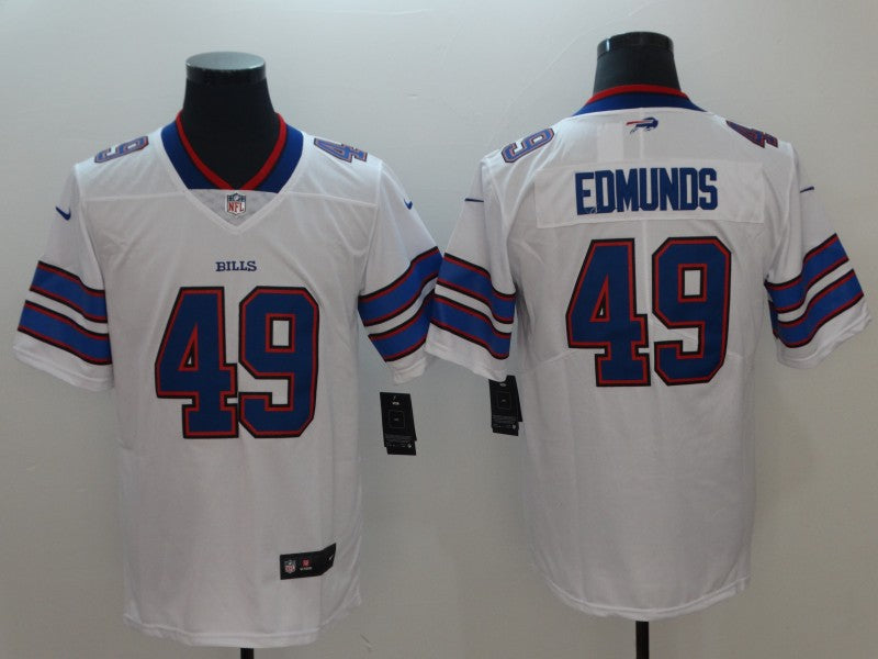 Men's Buffalo Bills Tremaine Edmunds #49 White Game Player Jersey1 football jersey product view 1
