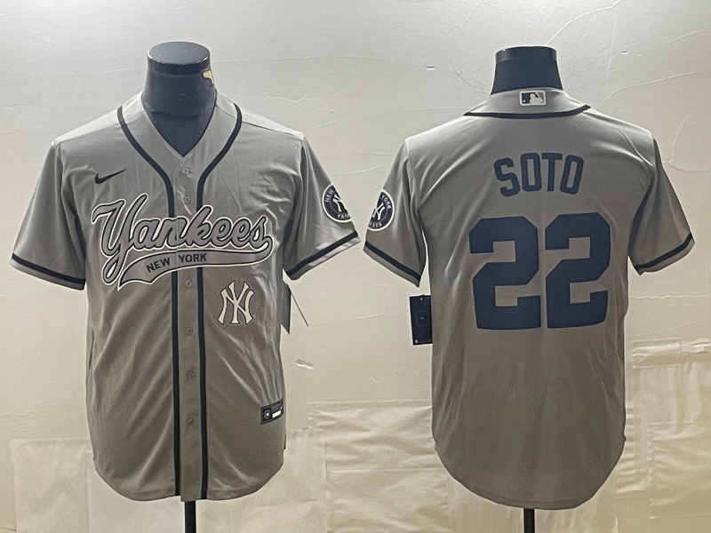 Men's New York Yankees Juan Soto #22 Gray Player Jersey1 Joint Edition baseball jersey product view 1