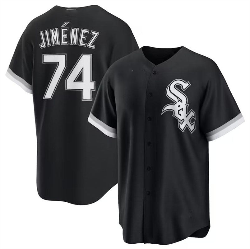 Chicago White Sox #74 Eloy Jimenez Black Alternate Cooperstown Collection Replica Player Jersey Baseball Jerseys baseball jersey product view 1