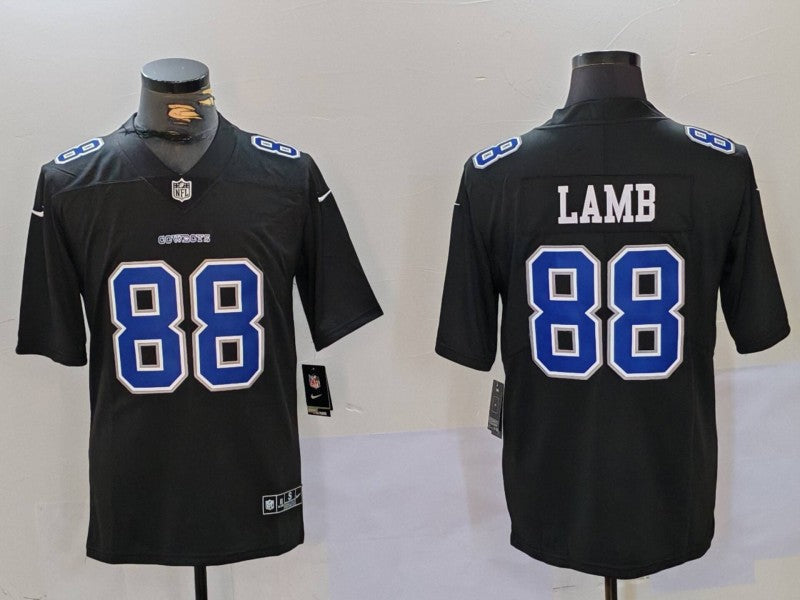 Men's Dallas Cowboys CeeDee Lamb Black Game Player Jersey1 football jersey product view 1