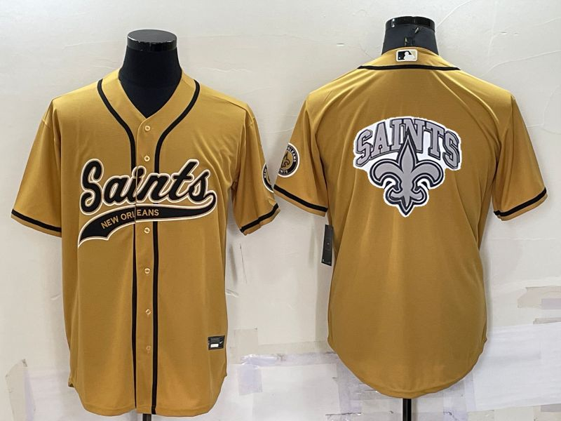 Men's New Orleans Saints Yellow Game Jersey1 football jersey product view 1
