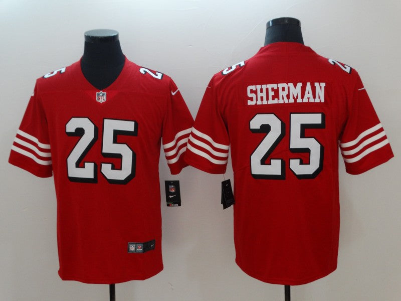 Men's San Francisco 49ers Richard Sherman #25 Red Game Player Jersey1 football jersey product view 1