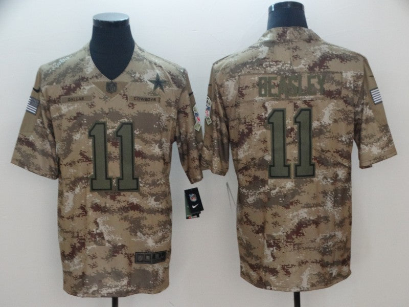 Men's Dallas Cowboys Cole Beasley #11 Camouflage Game Jersey1 football jersey product view 1