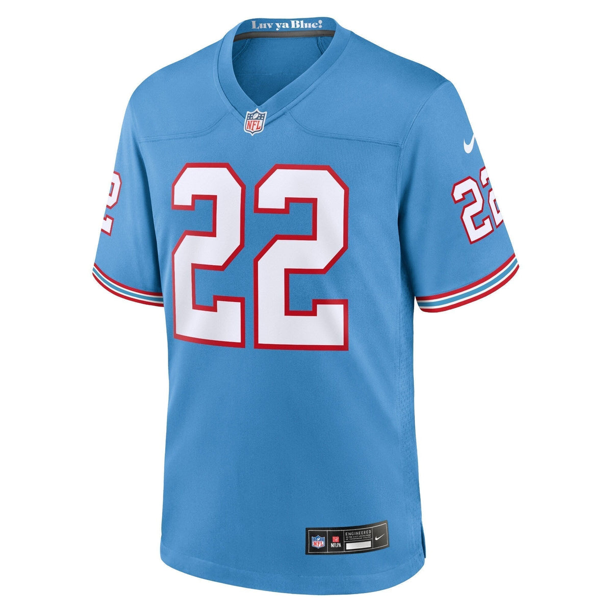 Derrick Henry Tennessee Titans Nike Oilers Throwback Alternate Game Jersey - Light Blue football jersey product view 2